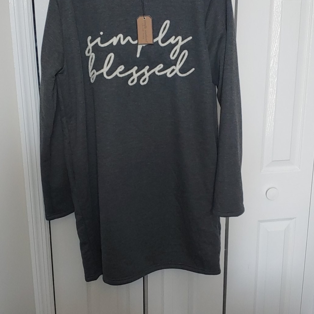 Simply Southern XL fleece lined sweatshirt dress